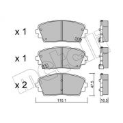 Слика 1 $на Комплет феродо, дискови кочници METELLI 22-0941-0