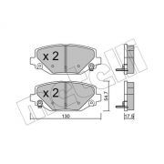 Слика 1 $на Комплет феродо, дискови кочници METELLI 22-0947-0