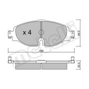 Слика 1 $на Комплет феродо, дискови кочници METELLI 22-0950-0