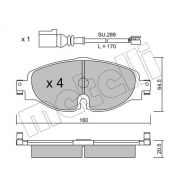 Слика 1 на комплет феродо, дискови кочници METELLI 22-0950-0K