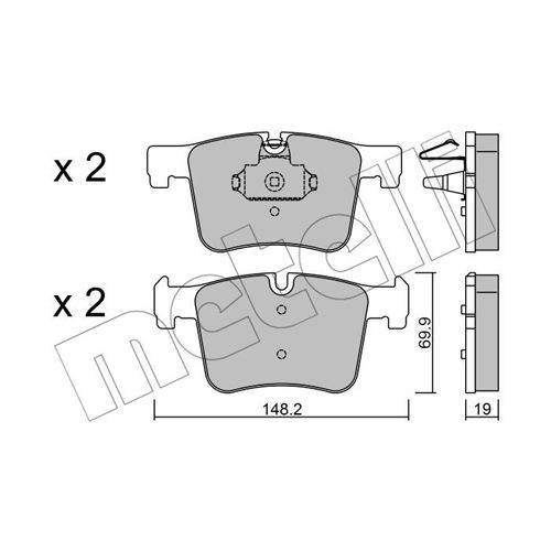 Слика на комплет феродо, дискови кочници METELLI 22-0961-0 за BMW 3 Gran Turismo F34 325 d - 211 коњи дизел