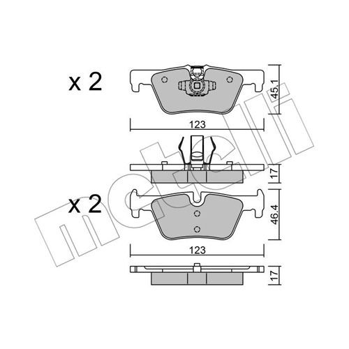 Слика на Комплет феродо, дискови кочници METELLI 22-0962-0