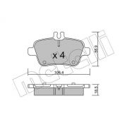 Слика 1 на комплет феродо, дискови кочници METELLI 22-0966-0