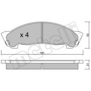 Слика 1 $на Комплет феродо, дискови кочници METELLI 22-0972-0