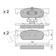 Слика 1 на комплет феродо, дискови кочници METELLI 22-0975-0