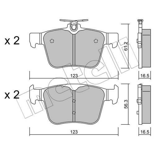 Слика на комплет феродо, дискови кочници METELLI 22-0981-0 за Skoda Superb Estate (3V5) 1.4 TSI 4x4 - 150 коњи бензин