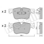 Слика 1 на комплет феродо, дискови кочници METELLI 22-0985-0