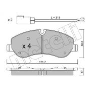 Слика 1 на комплет феродо, дискови кочници METELLI 22-0990-0