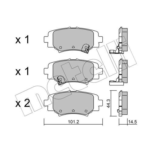 Слика на Комплет феродо, дискови кочници METELLI 22-0993-0