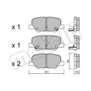 Слика 1 на комплет феродо, дискови кочници METELLI 22-0995-0