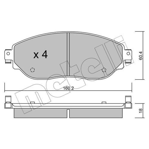 Слика на Комплет феродо, дискови кочници METELLI 22-1003-0