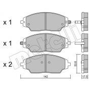 Слика 1 $на Комплет феродо, дискови кочници METELLI 22-1008-0