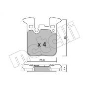 Слика 1 на комплет феродо, дискови кочници METELLI 22-1016-0