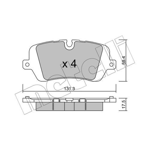 Слика на Комплет феродо, дискови кочници METELLI 22-1025-0