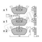 Слика 1 на комплет феродо, дискови кочници METELLI 22-1028-0