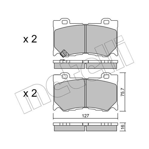 Слика на комплет феродо, дискови кочници METELLI 22-1029-0 за Infiniti FX 50 AWD - 420 коњи бензин