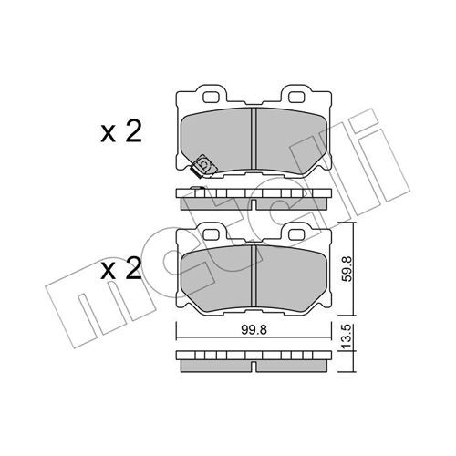 Слика на комплет феродо, дискови кочници METELLI 22-1030-0 за Infiniti FX 50 AWD - 420 коњи бензин