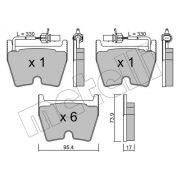 Слика 1 на комплет феродо, дискови кочници METELLI 22-1043-0