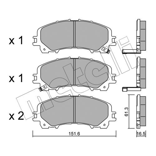 Слика на комплет феродо, дискови кочници METELLI 22-1082-0 за Infiniti Q70 (y51) 3.0 - 238 коњи дизел