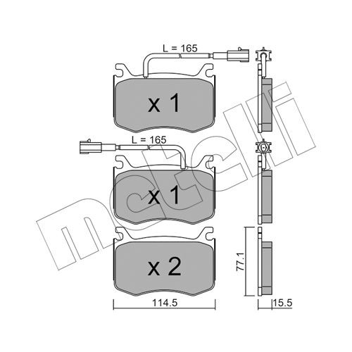 Слика на Комплет феродо, дискови кочници METELLI 22-1099-0