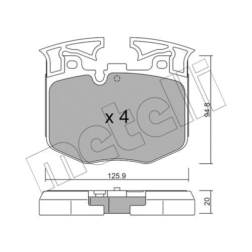 Слика на комплет феродо, дискови кочници METELLI 22-1146-0 за BMW 7 Series G11 740 Li - 326 коњи бензин