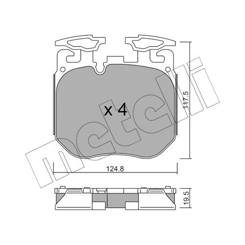 Слика на комплет феродо, дискови кочници METELLI 22-1147-0 за BMW 5 Sedan (G30, F90) 540 i xDrive - 340 коњи бензин