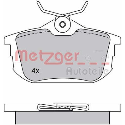 Слика на комплет феродо, дискови кочници METZGER 1170021 за Mitsubishi Carisma (DA) Hatchback 1.6 (DA1A) - 103 коњи бензин