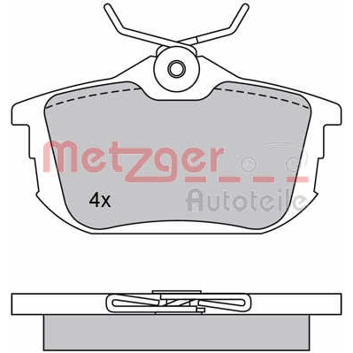 Слика на комплет феродо, дискови кочници METZGER 1170021 за Volvo S40 Sedan (VS) 2.0 T - 165 коњи бензин