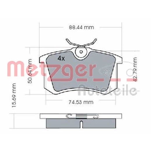 Слика на комплет феродо, дискови кочници METZGER 1170022 за  Renault Espace 3 (JE0) 2.0 - 139 коњи бензин