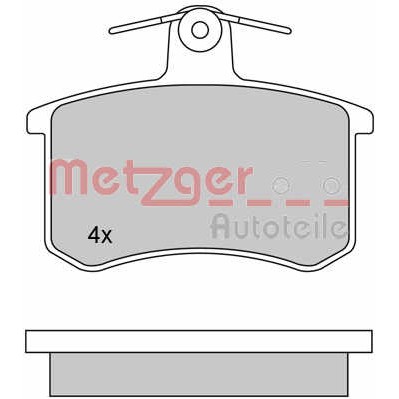 Слика на комплет феродо, дискови кочници METZGER 1170030 за Alfa Romeo 164 Sedan 2.0 V6 Turbo (164.A2G, 164.A2F) - 204 коњи бензин