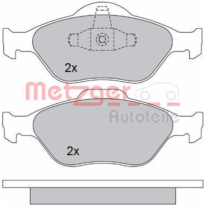 Слика на комплет феродо, дискови кочници METZGER 1170045 за Ford Fiesta 5 (jh,jd) 1.25 16V - 70 коњи бензин