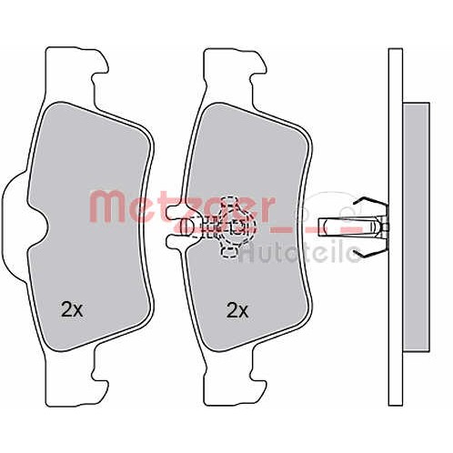 Слика на комплет феродо, дискови кочници METZGER 1170049 за Mercedes E-class Estate (s211) E 280 T (211.254) - 231 коњи бензин