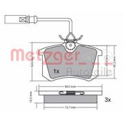 Слика 1 на комплет феродо, дискови кочници METZGER 1170054