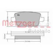 Слика 1 на комплет феродо, дискови кочници METZGER 1170058