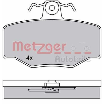 Слика на комплет феродо, дискови кочници METZGER 1170076 за Nissan Pulsar Hatchback (N16) 1.5 - 98 коњи бензин
