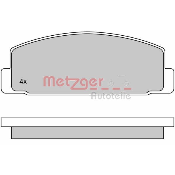 Слика на комплет феродо, дискови кочници METZGER 1170088 за Mazda 626 Hatchback (GF) 1.8 - 100 коњи бензин