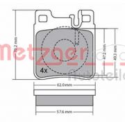 Слика 1 на комплет феродо, дискови кочници METZGER 1170123