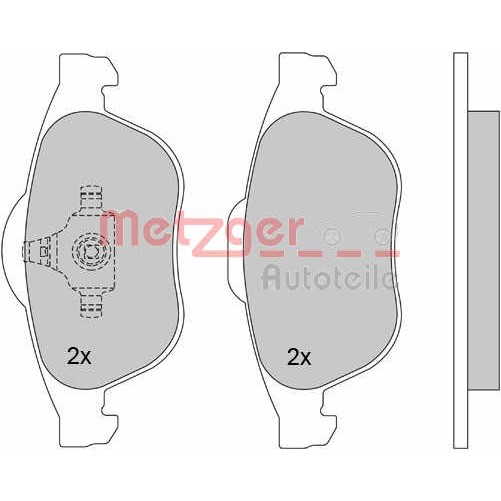 Слика на комплет феродо, дискови кочници METZGER 1170161 за Renault Espace 4 (JK0) 3.0 dCi (JK0J, JK0V) - 177 коњи дизел