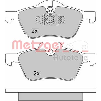 Слика на комплет феродо, дискови кочници METZGER 1170189 за Mini (R50,R53) Hatchback Works - 210 коњи бензин