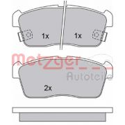 Слика 1 на комплет феродо, дискови кочници METZGER 1170197