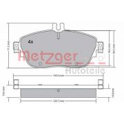 Слика 1 на комплет феродо, дискови кочници METZGER 1170215