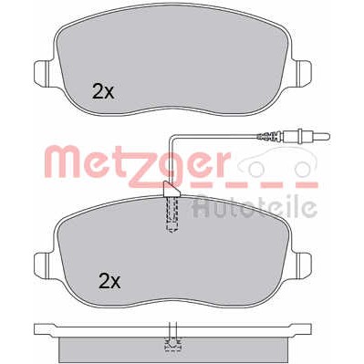 Слика на комплет феродо, дискови кочници METZGER 1170232 за Citroen Jumpy Platform 2.0 - 136 коњи бензин