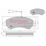 Слика 1 на комплет феродо, дискови кочници METZGER 1170248