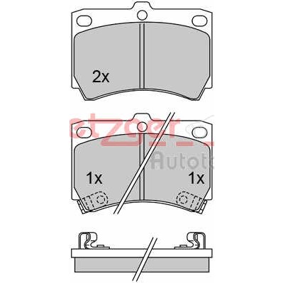 Слика на комплет феродо, дискови кочници METZGER 1170250 за Kia Rio (DC) 1.3 - 82 коњи бензин