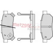 Слика 1 на комплет феродо, дискови кочници METZGER 1170251