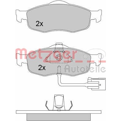 Слика на комплет феродо, дискови кочници METZGER 1170267 за Ford Mondeo 1 Saloon (GBP) 1.8 TD - 88 коњи дизел