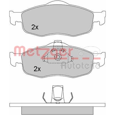 Слика на комплет феродо, дискови кочници METZGER 1170273 за Ford Mondeo 2 Estate (BNP) 1.6 i 16V - 95 коњи бензин