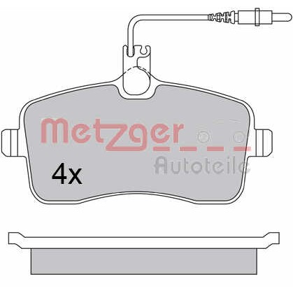Слика на комплет феродо, дискови кочници METZGER 1170283 за Peugeot 407 SW 2.0 HDi 135 - 136 коњи дизел