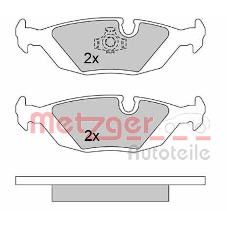 Слика на комплет феродо, дискови кочници METZGER 1170284 за BMW 5 Sedan (E28) 535 i, M 535 i - 192 коњи бензин