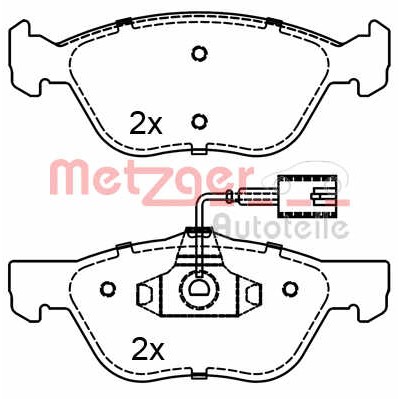 Слика на Комплет феродо, дискови кочници METZGER 1170285